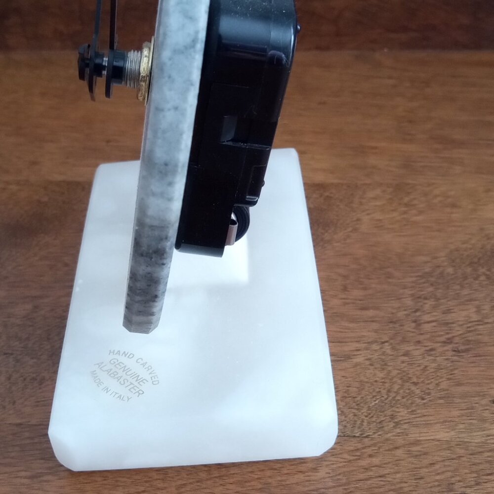 Alabaster Table/Desk/Shelf Clock - Picture 3 of 6
